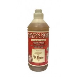 SAVON NOIR LIQUIDE CONCENTRE NETTOYANT A L'HUILE DE LIN TOUTES SURFACES FLACON DE 1L