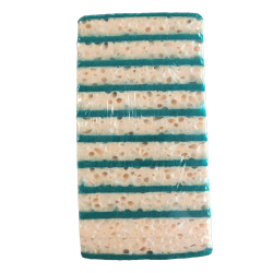 EPONGE DOUBLE FACE NON RAYANT (COQUES DE FRUITS) LOT 10 EPONGES VEGETALE BLONDE NR - GRAND MODELE 120x90x15mm (667812)
