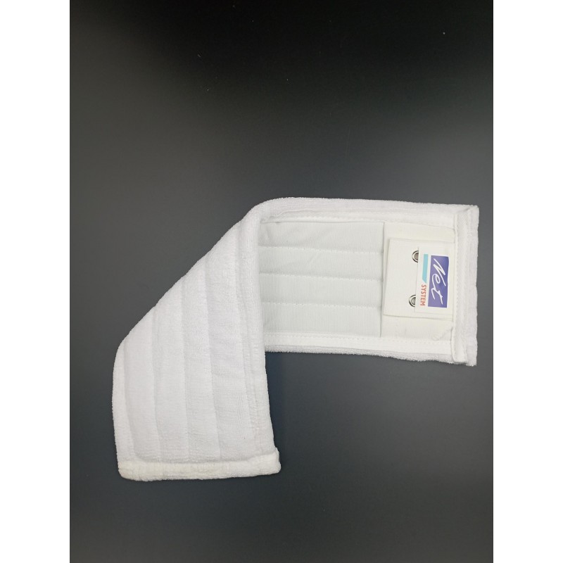 BANDEAU MICROFIBRE A POCHES ET LANGUETTES BLANC NET SYSTEM 40CM