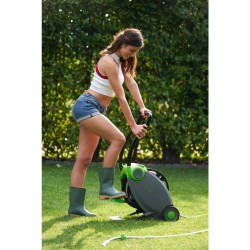 DEVIDOIR TUYAU D'ARROSAGE AUTOMATIQUE A PEDALE 40M SUR ROUES ACQUAFOOT RIBIMEX - AF