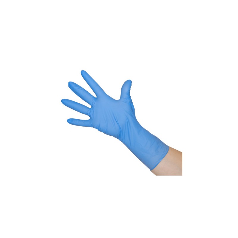 GANTS UU NITRILE BLEU MANCHETTE LONGUE 280MM BOITE DE 100 MEDIPROTEC (ISOGNB300)