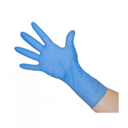 GANTS UU NITRILE BLEU MANCHETTE LONGUE 280MM BOITE DE 100 MEDIPROTEC (ISOGNB300)