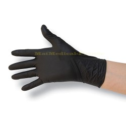 GANTS USAGE UNIQUE NITRILE NON POUDRES NOIRS boite de 100 MEDIPROTEC (ISOGNN338)