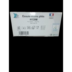 ESSUIE MAINS PLIAGE V- 21X21CM 2PLIS PURE OUATE GAUFRE BLANC ECOLABEL GLOBAL HYGIENE (H139M)- CARTON DE 3000 FORMATS