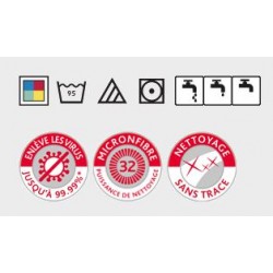 LAVETTE MICROFIBRE MICROCLEAN VILEDA 38X40  LOT DE 5