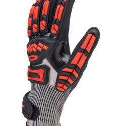 GANTS MANUTENTION ANTI COUPURES ANTI CHOCS IMPACT 200 ROUGE CUT D (4443) T07