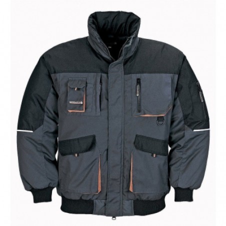 BLOUSON MATELASSE TERRATREND GRIS/NOIR/ORANGE
