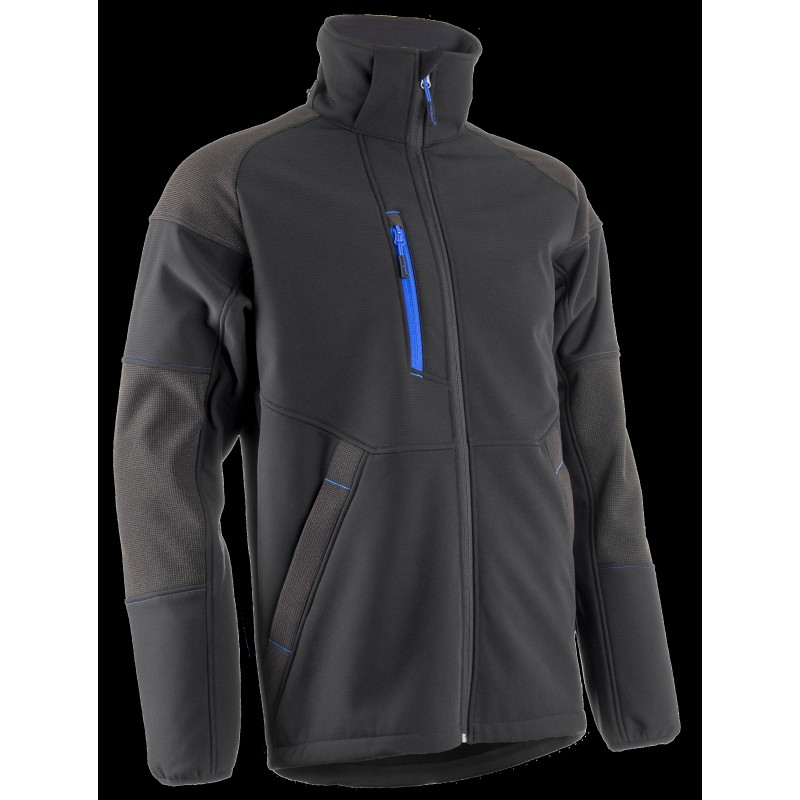 VESTE YUKI II SOFTSHELL NOIR BLEU TL