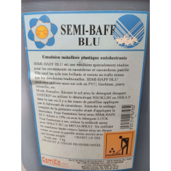KEMIKA SEMI BAFF NOIR EMULSION METALLISEE AUTOLUSTRANTE POUR SOLS SOUPLES (CAOUTCHOUC) 5L