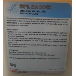 KEMIKA SPLENDOR EMULSION METALLISEE POUR LA PROTECTION DE BASE ET L'ENTRETIEN PH:8.5 ± 0.2 5L
