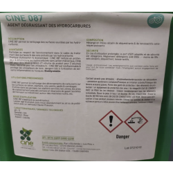 CINE 087 AGENT DEGRAISSANT DES HYDROCARBURES PH:13 5L
