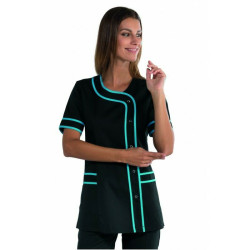 TUNIQUE FEMME CASACCA BRASILIA NOIRE TURQUOISE ISACCO TAILLE M