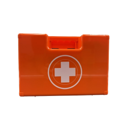 TROUSSE DE SECOURS RIGIDE TRAVAUX BTB 2/4 PERSONNES FRANCE SECURITE ORANGE 