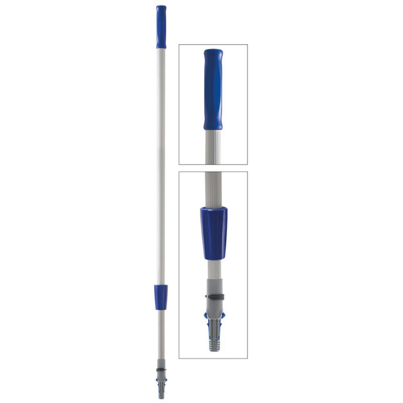 PERCHE TELESCOPIQUE 2 ELEMENTS ALU COMPLET AVEC CONE A FILETAGE ITALIEN FILMOP