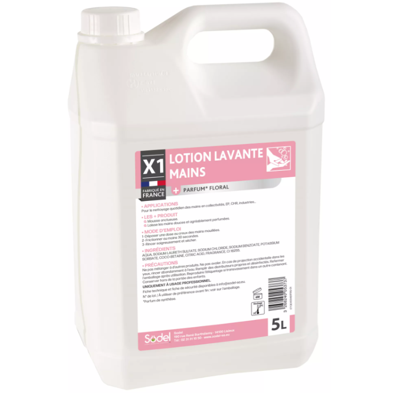 Sodel SAVON LOTION LAVANTE MAINS LIQUIDE X1 SODEL 5L