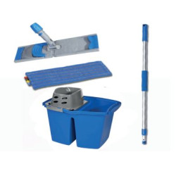 KIT EASY PRESS 2.0 : SEAU EASY PRESS 2X7L+ESSOREUR+SUPLATEX EASY PRESS+ FRANGE MICRO EASY + MANCHE TELESCOPIQUE 0.79 A 1.40M