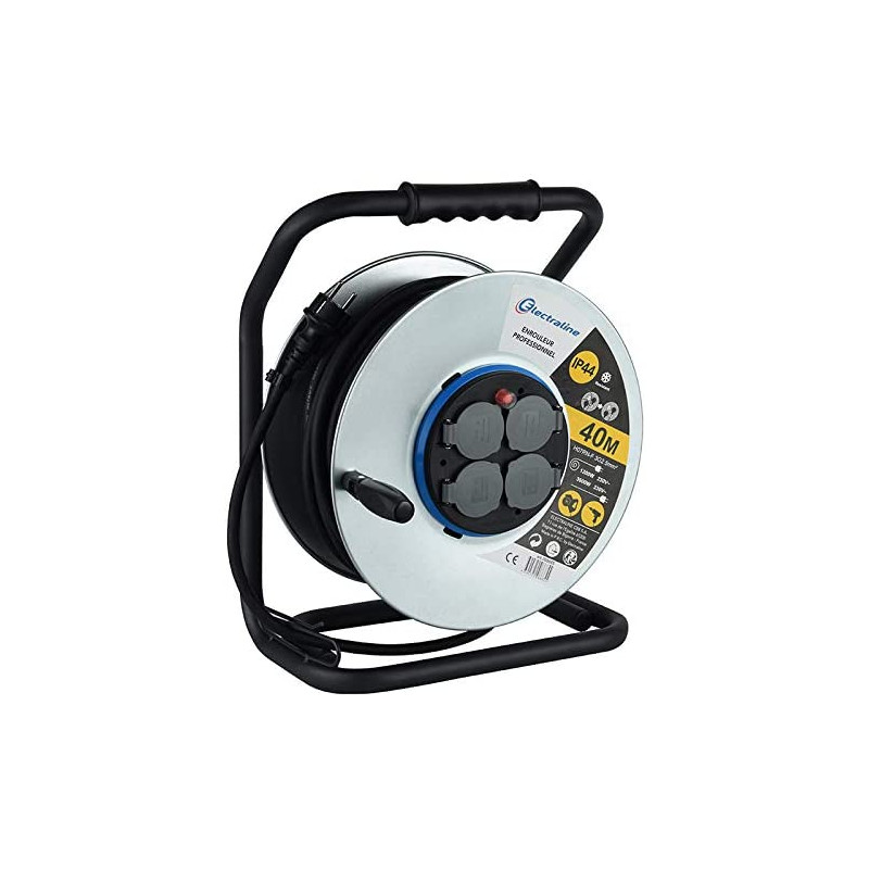 RALLONGE ELECTRIQUE ENROULEUR PLATINE FIXE 3G2.5 - 40M