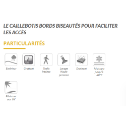 CAILLEBOTIS CAOUTCHOUC BORDS BISEAUTES 80X120CM EPAISS 14MM (M80120BB)