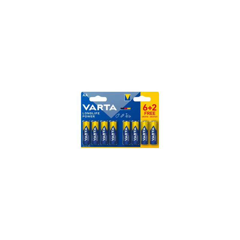 PILE ALCALINE LR06 LOT DE 6+2