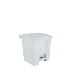 POUBELLE A PEDALE CONTITOP 30L BLANC COUVERCLE BLANC