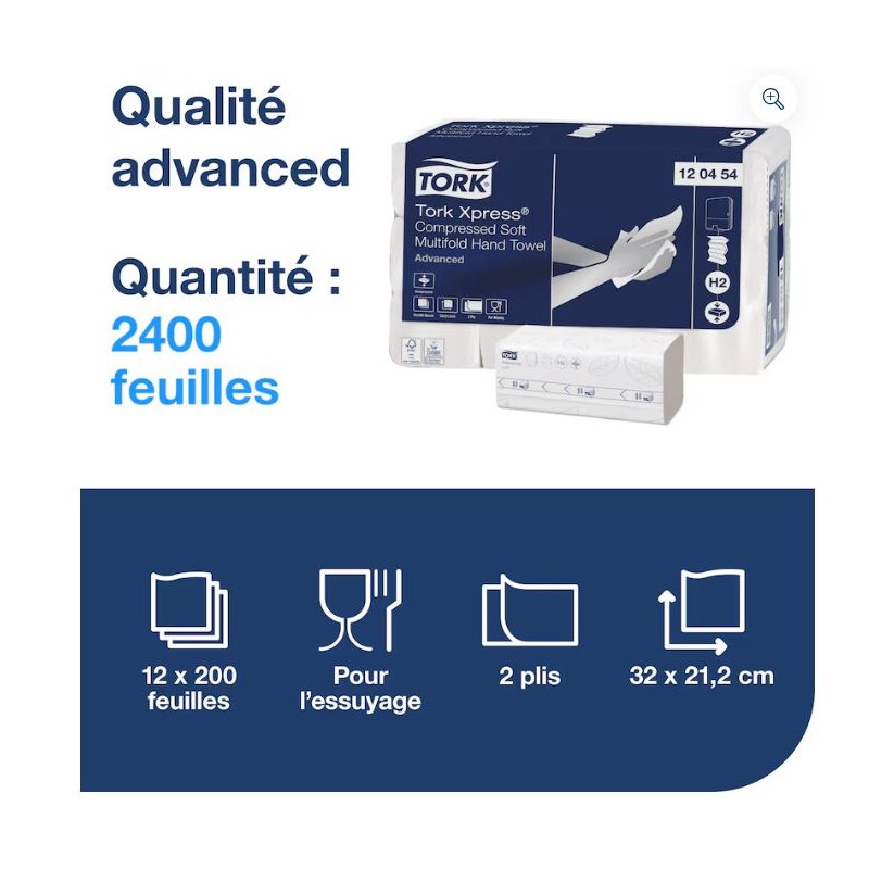 TORK XPRESS ESSUIE MAINS INTERFOLIE SYSTEME H2 2856 FORMATS (120288...