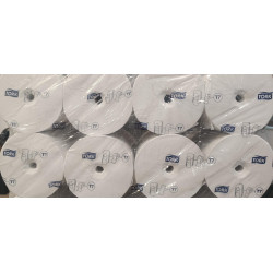 TORK PAPIER TOILETTE, PURE OUATE, 2PLIS,GAUFRE SM,94,3M, LAIZE 9,3CM, Ø 13,10CM, 820F SYSTEME T7 (472630)- COLIS DE 24 RLX