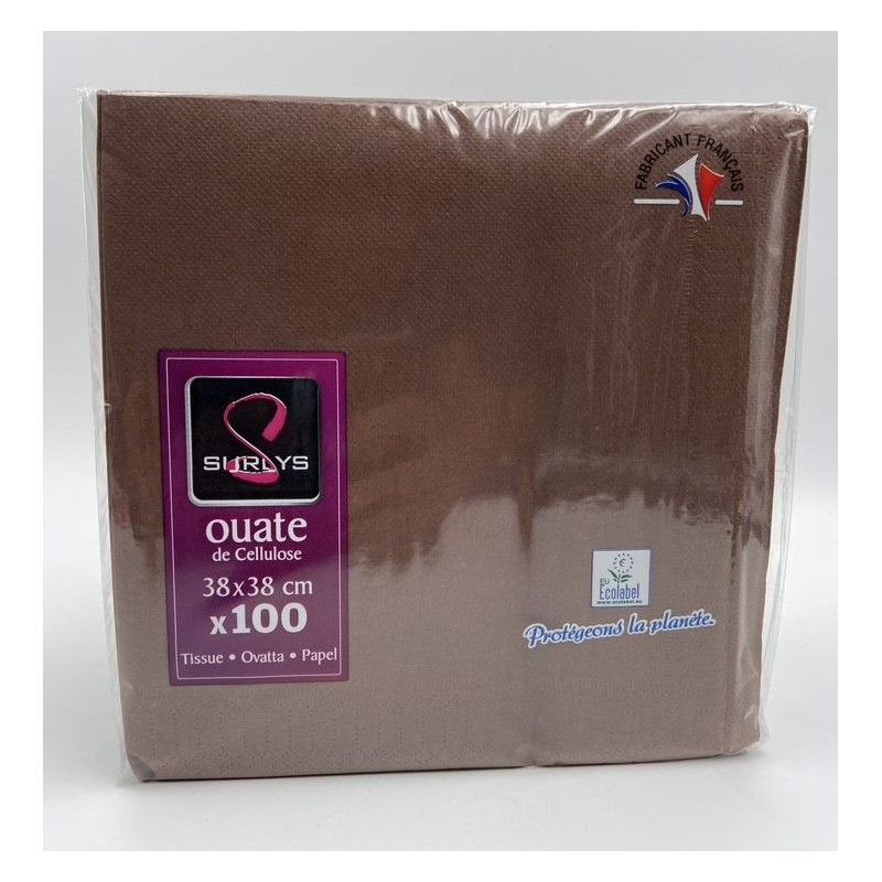 SERVIETTE OUATE 2PLIS  HARMONIE 40x40 PAQUET DE 100