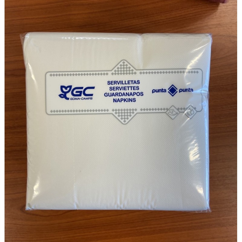 SERVIETTES 2PLIS GOMACAMPS PUNTA&PUNTA 40X40 PAQUET DE 100