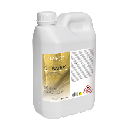 CT BANOS 3D NETTOYANT DESINFECTANT SANITAIRES POUR SYSTEME DE DILLUTION PH:2,5 QUIMXEL BIDON DE 2L