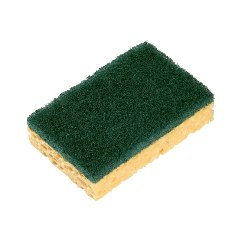 EPONGE DOUBLE FACE VERTE PETIT MODELE 110X70X22 BASIC EGAO SPONTEX (LOT DE 10)