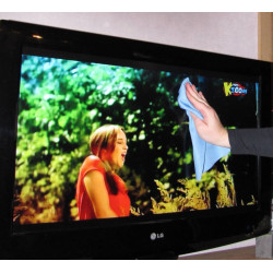 LAVETTE MICROFIBRE TOP ECRAN BLEU 40 X 50 CM (EN SACHET INDIVID.)