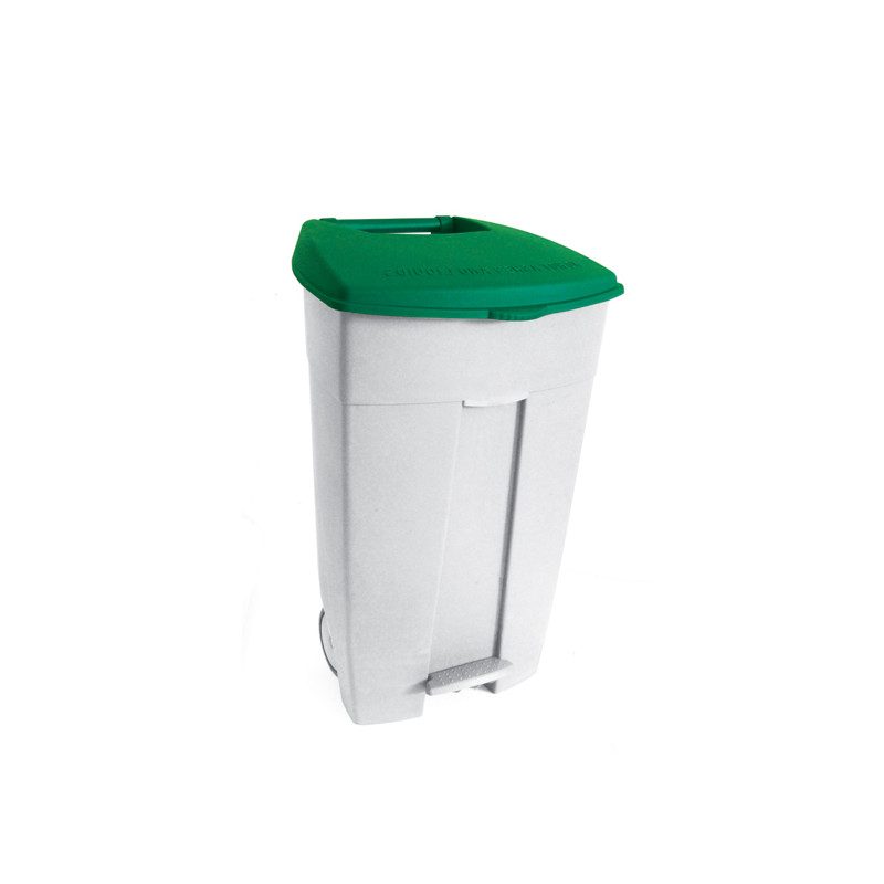 POUBELLE A PEDALE CONTIPLAST 120L BLANC/VERT