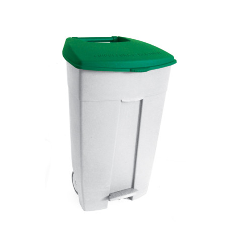 POUBELLE A PEDALE CONTIPLAST 120L BLANC/VERT