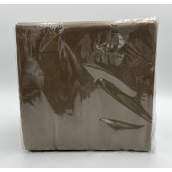 SERVIETTES DE TABLE OUATE 2 PLIS 40X40CM SATEN CHOCOLAT- CARTON DE 2400