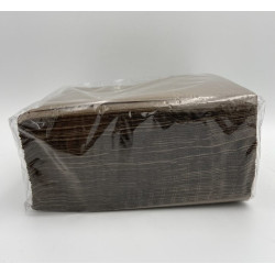 SERVIETTES DE TABLE OUATE 2 PLIS 40X40CM SATEN CHOCOLAT- CARTON DE 2400
