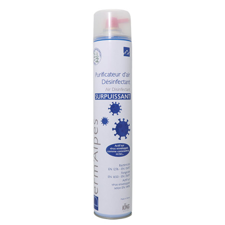 ASSAINISSEUR D'AIR ET DESINFECTANT DE SURFACES SURPUISSANT DERM'ALPES AEROSOL 750ML