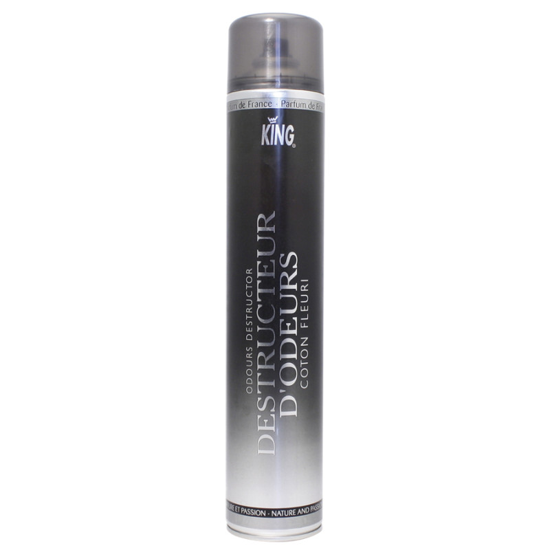 DESTRUCTEUR D'ODEURS KING PARFUM COTON FLEURI AEROSOL DE 750ML