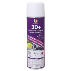 MOUSSE 3D DEGRAISSANT DETERGENT DESINFECTANT TOUTES SURFACES PH: 11 +/- 0,5 DESODOR U2 AEROSOL DE 500ML