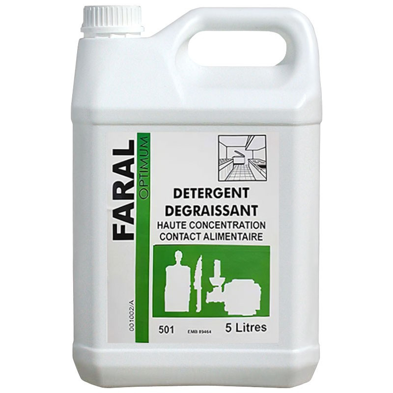 FARAL OPTIMUM 501 DEGRAISSANT HAUTE CONCENTRATION ALIMENTAIRE BIDON 5L