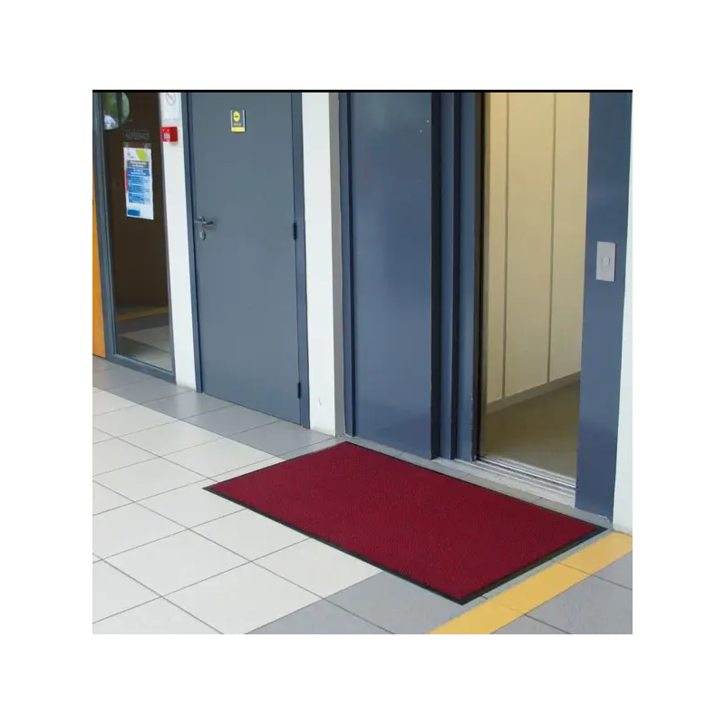 TAPIS ANTI POUSSIERE QUERCY 90X150CM POLYPROPYLENE SUR PVC 550G/M²ROUGE