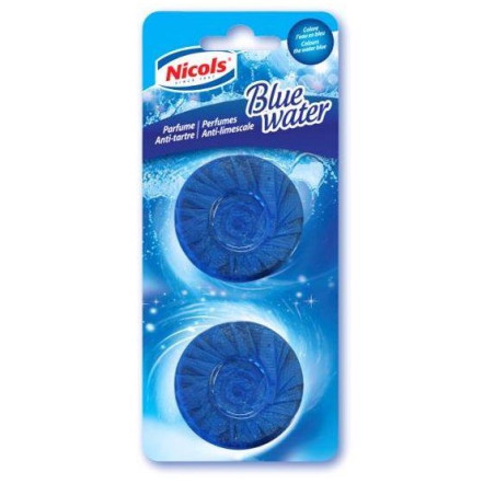 BLOC RESERVOIR CHASSE D'EAU WC PARFUM EAU BLEUE 50G LOT DE 2