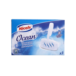 BLOC CUVETTE WC PARFUM OCEAN 40G- LOT DE 3