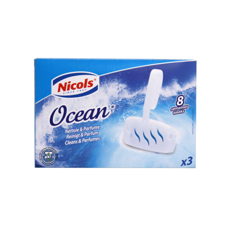 BLOC CUVETTE WC PARFUM OCEAN 40G- LOT DE 3