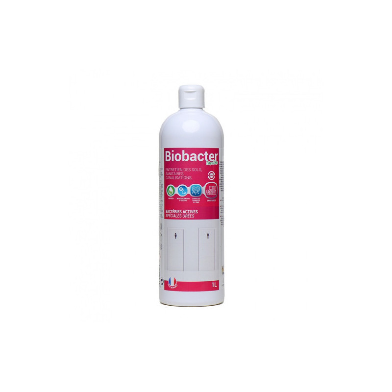 BIOBACTER DESTRUCTEUR D'ODEURS TRAITEMENT (NON ACIDE) SANITAIRES, CANALISATIONS PARFUM MENTHE (BIO1103) FLACON DE 1L