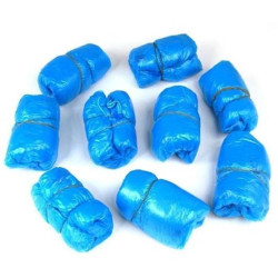 SURCHAUSSURE COUVRE CHAUSSURE BLEU TAILLE STANDARD 15X41CM 25µ SACHET 100 PIECES (50 PAIRES)