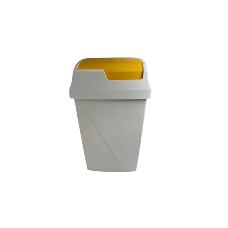 POUBELLE 50L ATLAXFLIP AVEC COUVERCLE BASCULANT JAUNE (0707050J)