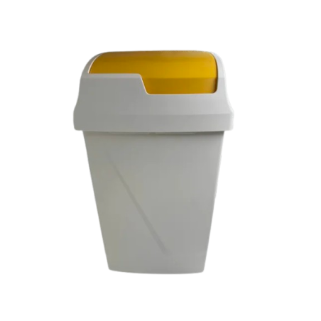 POUBELLE 50L ATLAXFLIP AVEC COUVERCLE BASCULANT JAUNE (0707050J)