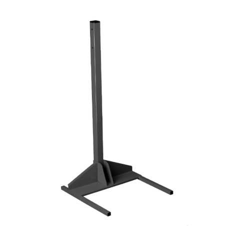 POTEAU SUR SOCLE A POSER GRIS MANGANESE TONDO (TYPE ECOLLECTO)