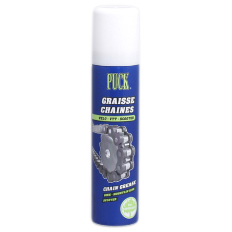 GRAISSE CHAINE BIODEGRADABLE POUR VELO PUCK AEROSOL DE 75ML 