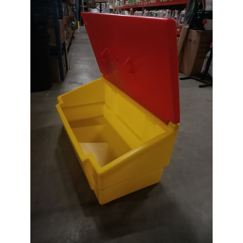 BAC A SEL 100L POSE AU SOL JAUNE/ROUGE